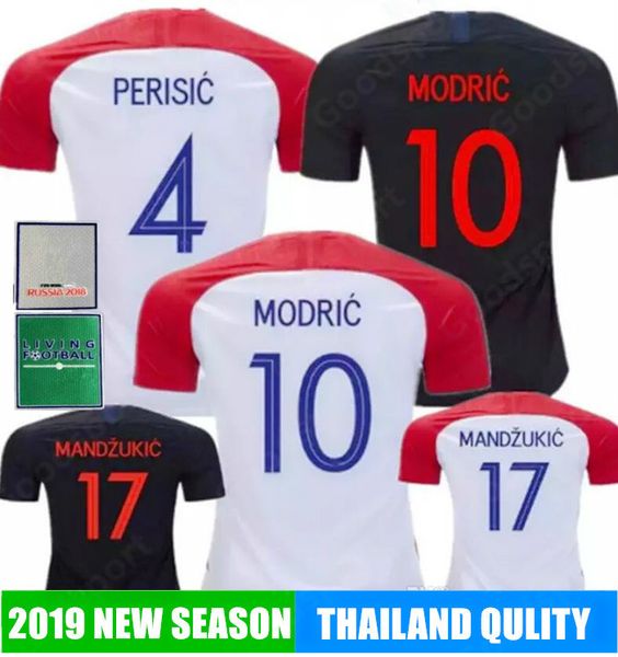 

2018 10 modric 17 mandzukic 7 rakitic home soccer jerseys 18 19 camisetas perisic kalinic kovacic away black 2019 football shirts ss, Black;yellow