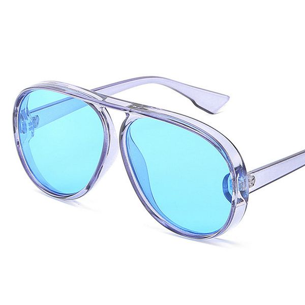 

mincl/pilot sunglasses women/men wide frame transparent sun glasses large blue fashion vintage retro driving sunglasses uv400 nx, White;black