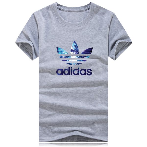 

summer logo printing men t shirt casual short sleeve o-neck cotton t-shirt men women sports brand white black tee shirt a**das