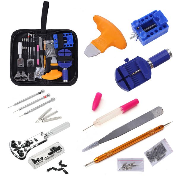 

144pcs watch repair tool kit opener spring bar hand remover watch tools case