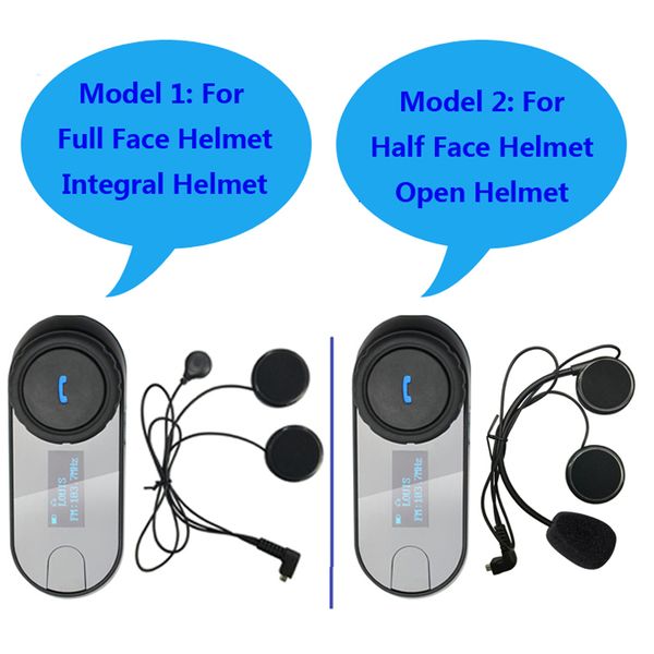 

original conn 2 pcs updated tcom-sc bt bluetooth motorcycle helmet intercom interphone headset with lcd screen + fm radio