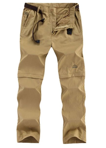 

outdoor apparel summer sports quick dry pants men camping fishing trekking hiking male removable thin breathable trousers p35, Black;green