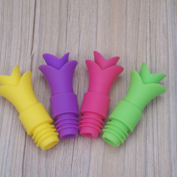 

wine bottle sers silicone approved food grade durable wine pourer bar tools drop sliquid pourer ser t2i083