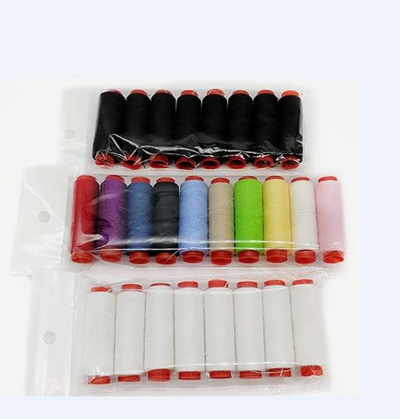 

10 assorted colors polyester sewing thread spool 160 yards each, Black