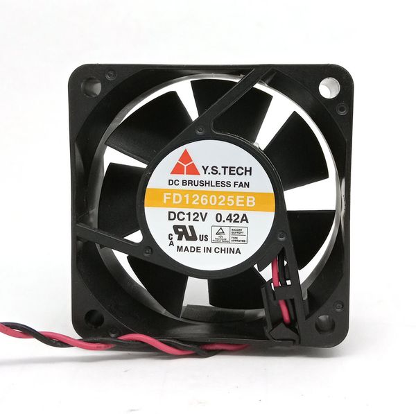 

new original y.s.tech fd126025eb dc12v 0.42a 60x60x25mm 2lines computer cooling fan