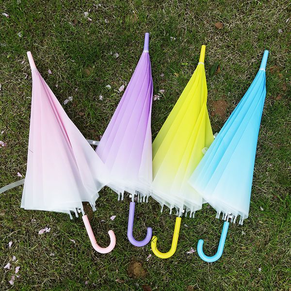 

прозрачный скраб с длинной ручкой зонтик танцевальное представление прозрачный градиент зонтики пляж свадьба красочные зонтик re346