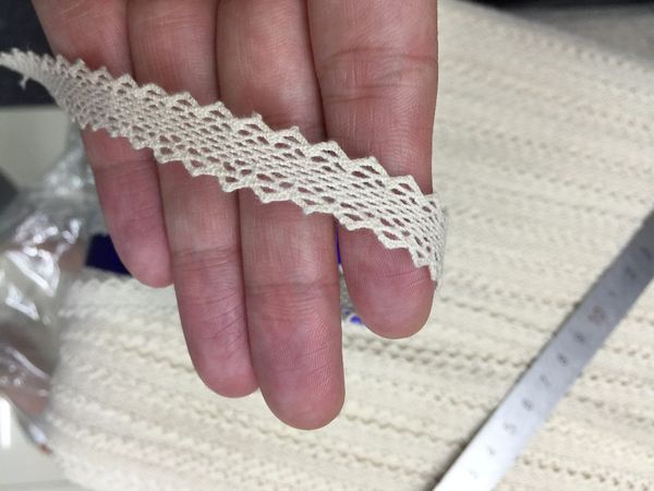 

400yards beige color 12mm wide crochet 100% cotton cluny crochet cotton lace trim wedding sewing wholesale, Black