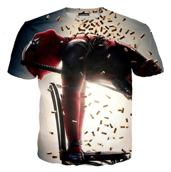 

новые моды для женщин / мужчин фильм дэдпул 2 финальный трейлер супергерой смешно 3d печать унисекс футболка лето повседневная тройники aa60, White;black