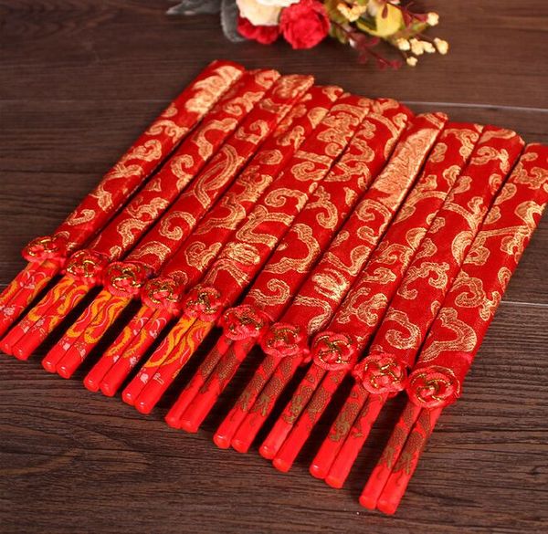 2 Paar Chinesisch Keramik Verpackt Stäbchen Geschenkset Dragon Phoenix,
