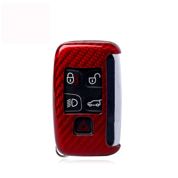 

красный углеродного волокна ключа автомобиля крышка корпуса, пригодный для land rover