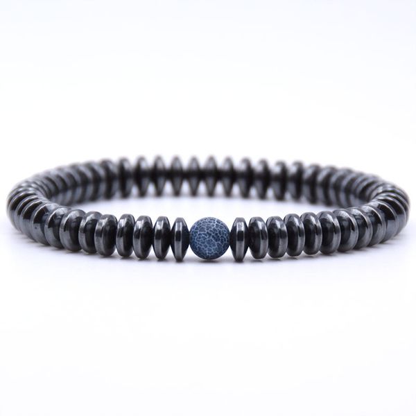 

2018 new fashion cool magnetic bracelet beads hematite stone therapy health care magnet hematite beads bracelet men's jewelry, Black