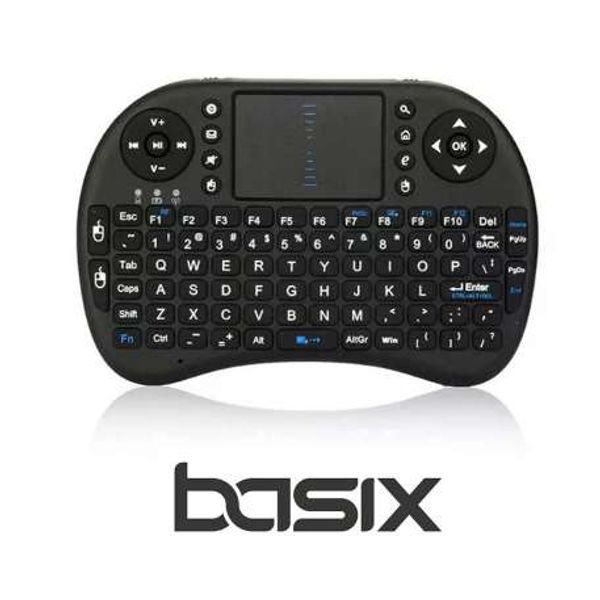 Basix novo 2.4g mini USB teclado sem fio touchpad ar voar rato controle remoto para Android Windows TV caixa inteligente