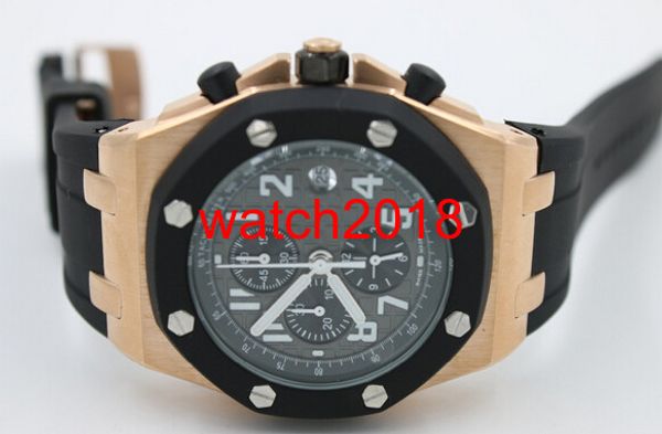 

Fashion Rose Gold Case Rubber Strap Men's Sports Watch Supernova Sale One Year Warranty Dive Watch Quartz Movement Stop Watch