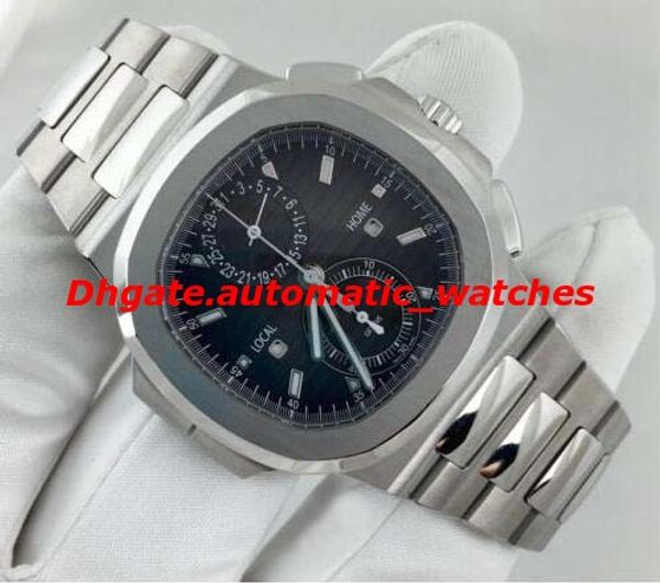 

selling luxury wristwatch quartz n@utilus 5990/1a chronograph travel time mens watch men's watches quality