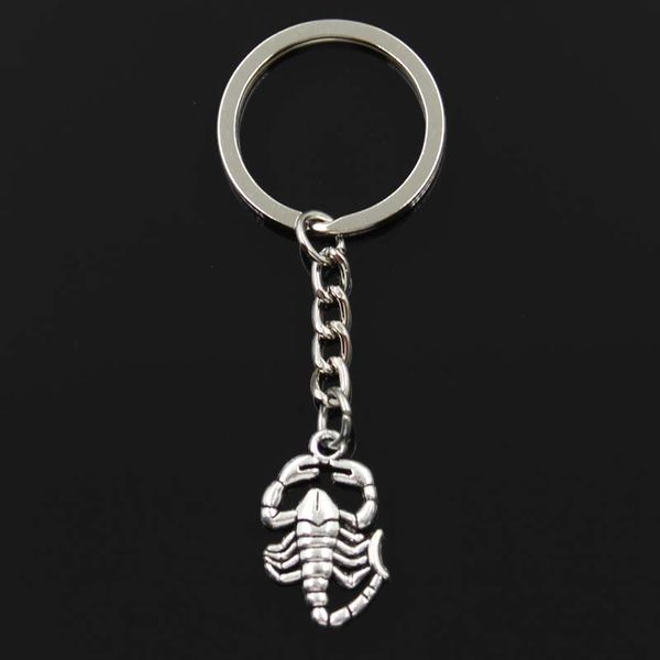 

fashion scorpions 26*15mm pendant 30mm key ring metal chain silver men car gift souvenirs keychain dropshipping