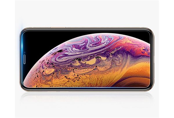 Para iphoneX XS XR XS Max HD transparente à prova de explosão 0,3 mm ultra fino protetor de tela de vidro temperado para iPhone 7 película protetora de telefone 100 unidades