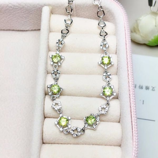 

shaped z bracelet high-end design 925 silver natural color treasure simple wear
