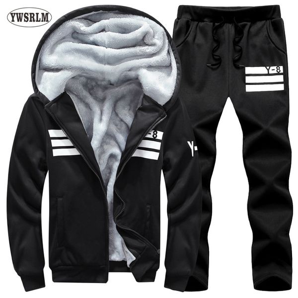 

ywsrlm 2017 new men winter&autumn&spring men sportswear jackets + pants men's clothing sets complet plus a size 9xl, Gray