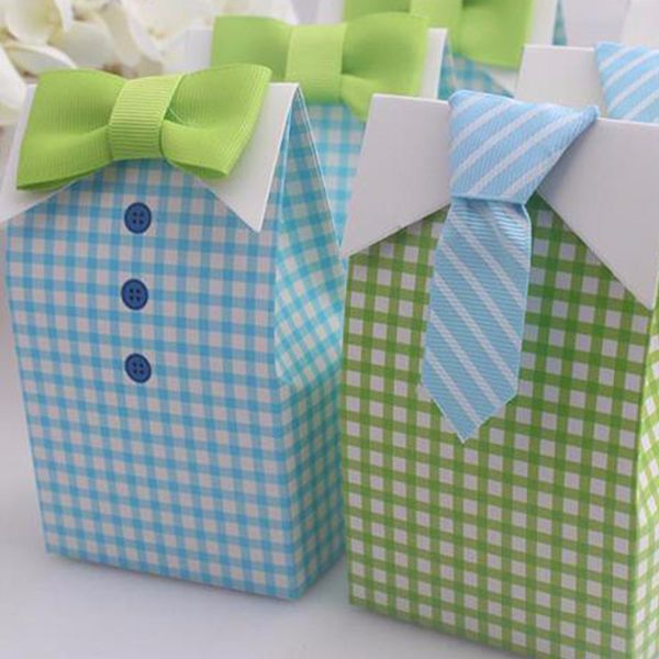 2019 My Little Man Blue Green Bow Tie Birthday Boy Baby Shower