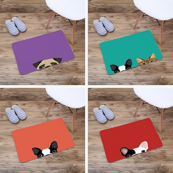 Grosshandel Cartoon Tier Katze Mops Hundematte Fussmatte Chihuahua