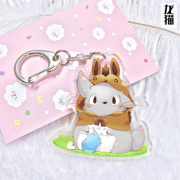 

my neighbor totoro acrylic keychain hatsune miku himono onna anohana pendants keyring cosplay kagami taiga hyuga junpei llavero, Silver