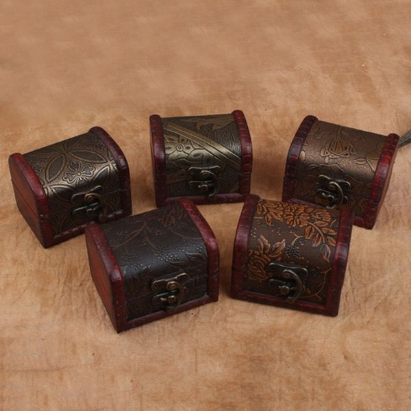 

vintage jewelry box organizer storage case mini wood flower pattern metal container handmade wooden small boxes