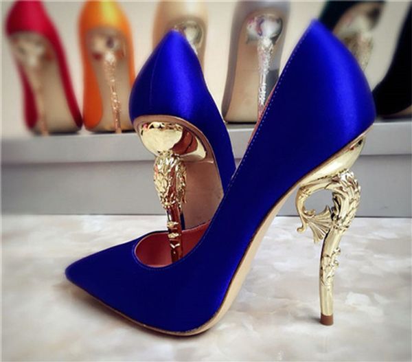 

haute couture silk party shoes baroque wedding pump gold & sliver hippocampus high heel women shoes, Black