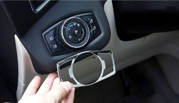 

stainless head light lamp switch button frame for ford explorer 2011-2018 2017