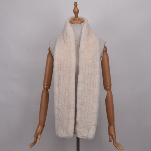 

rabbit real rex fur women men scarf 150cm scarf fur bvpfm, White;black