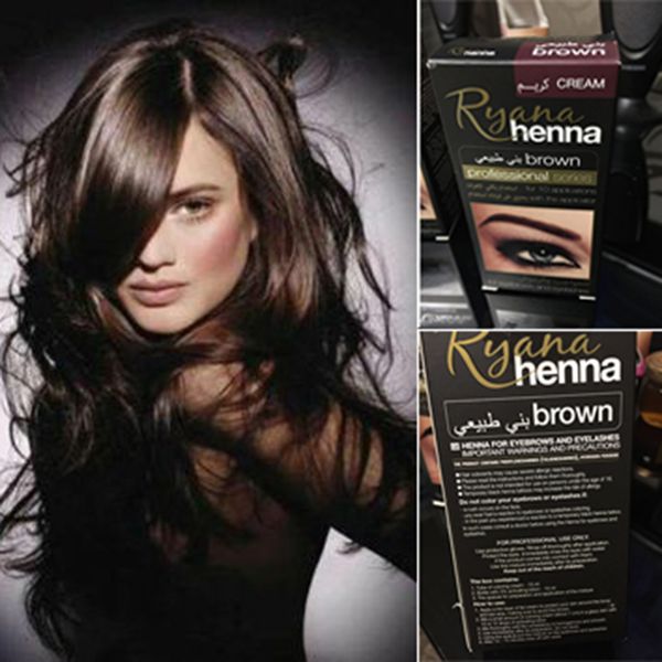 

Wholesale-Professional Make up Eyebrow Henna Eyelashes Cream Natural Plant Colour Mehendi Eyebrow Tint Set Dye Brown Black With Gift