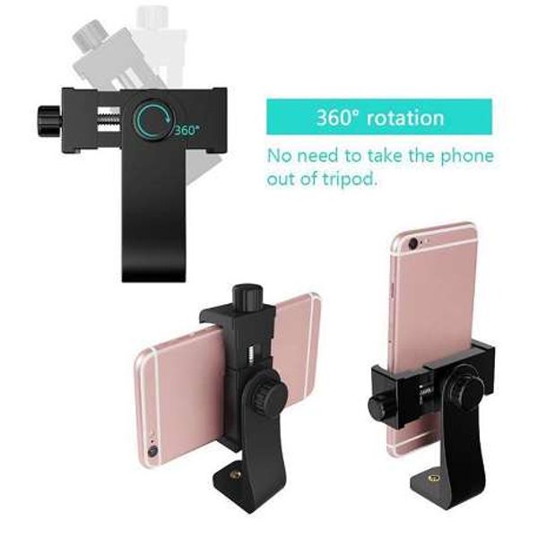 Universal Smartphone 360 ​​graus Tripé Adaptador Adaptador Titular Titular Clip Suporte para Câmera iPhone