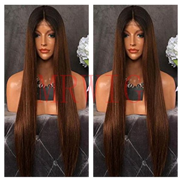 

mhazel средний расставание мята зеленый высокая температура волокна длинные природные прямые средняя часть 1b # ombre новый #30, Black