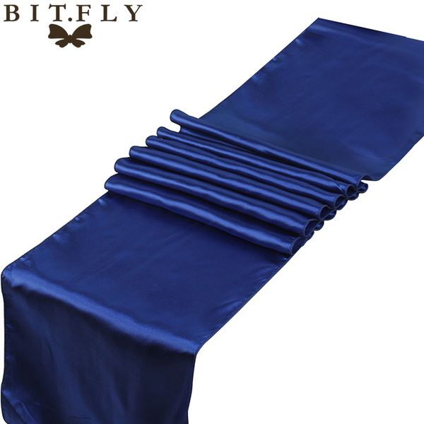 

Free Shipping 30cmx 275cm 10 Pieces Satin Table Runner Wedding Decoration 22 Colors Home Table Runners Accessories In Best Price