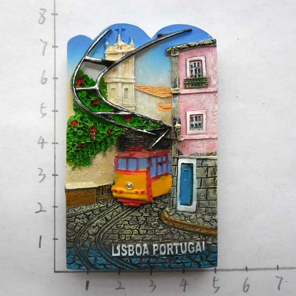 

lisboa lisbon tram portugal travel souvenir 3d resin decorative fridge magnet craft gift