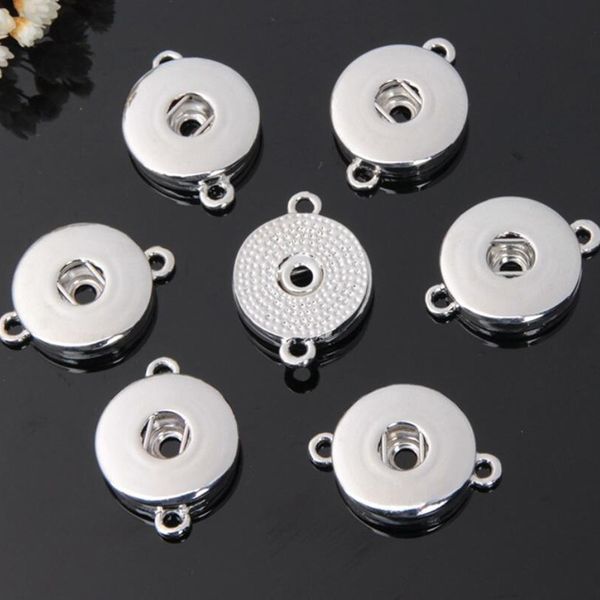 

50pcs new snap buttons pendant 2ears of necklace fit snaps style buttons jewelry 18mm buttons bracelet snap jewelry, Bronze;silver