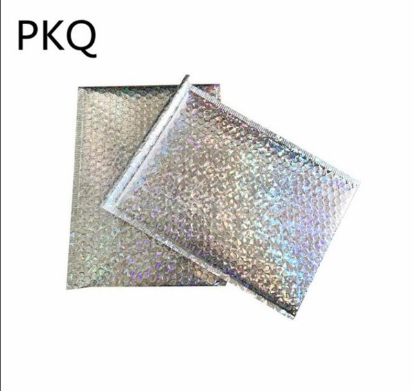 

large size 23*30 cm laser silver mailing envelope courier bag bubble mailers padded envelopes packaging shipping bag wholesale