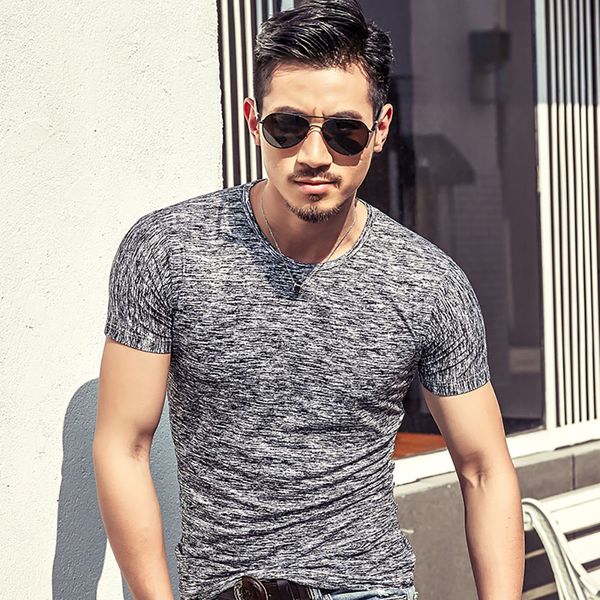 

faousha new fashion t shirt men o-neck cotton slim fit tee short sleeve tshirt casual camisetas hombre, White;black