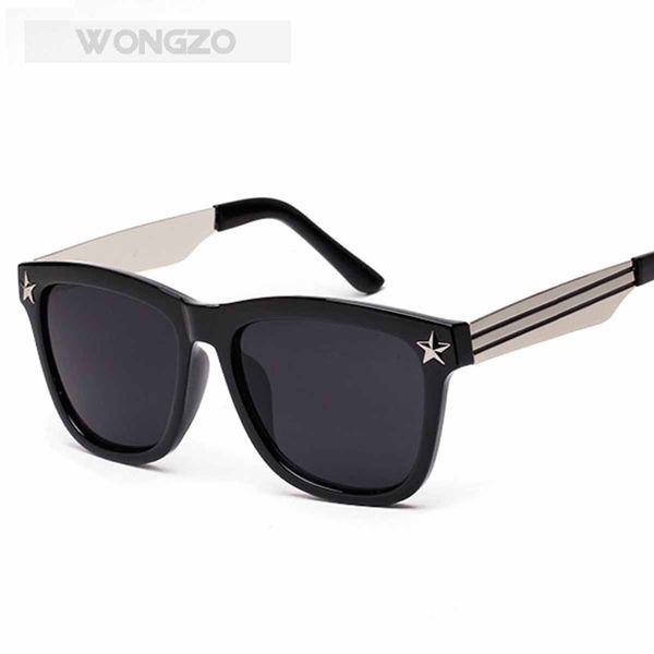 

wongzo big border pentagram sunglasses trendy party glasses daily personality decorative glasses for men and women uv400, White;black