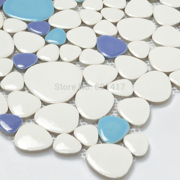 

four color multicolor ceramic porcelain mosaic tiles backsplash hmcm1022 pebble kitchen wall tile sticker bathroom floor tiles