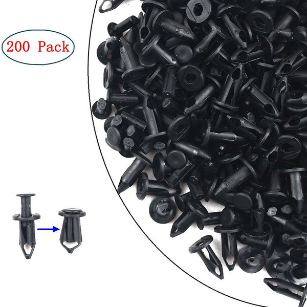 200Pcs 8 millimetri di Nylon Paraurti di Fissaggio Parafango Clip Del Corpo Rivetto ATV Parti Automotive Mobili Montaggio Viti di Espansione Kit Pinze