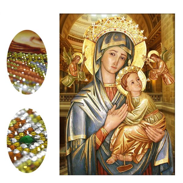 

пеиална оѬма алмаз вивка леди Ѭелигиозне 5d алмаз живопи вивки кѬео