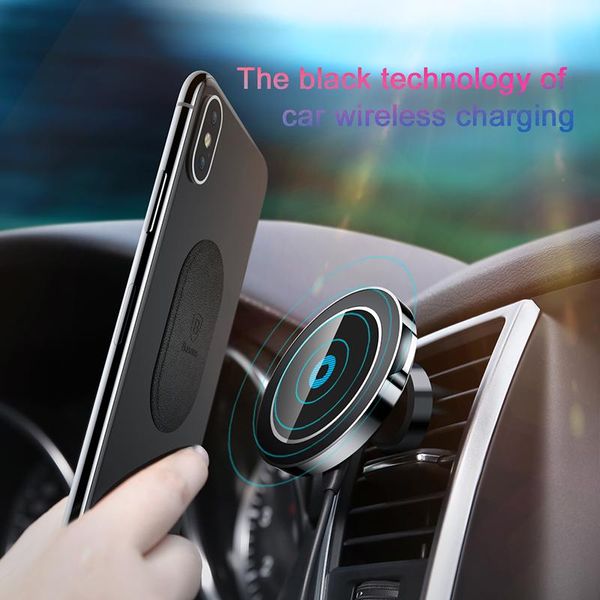 

Автомобильное Крепление Ци Беспроводное Зарядное Устройство Baseus Быстрая Беспроводная Зарядка Магнитный Автомобильный Держатель Телефона Стенд Для iPhone X 8 Samsung S9