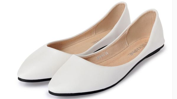 

send 2018 summer pointed end flat bottom single shoes woman, Black