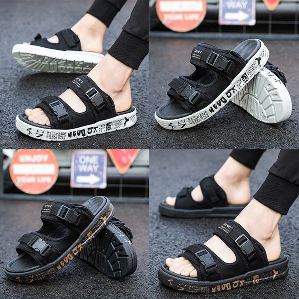 

2018 famous brand arizona men's flat heel sandals buckle summer classic outdoor casual ventilation comfortable compile slippers, Black