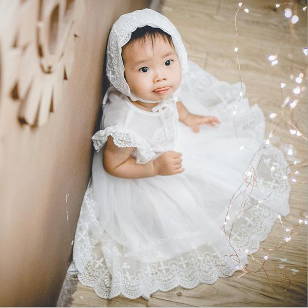 

baby girl dress baptism dress for girl infant 1-2 years old birthday party wedding christening baby infant clothing 2018, Red;yellow