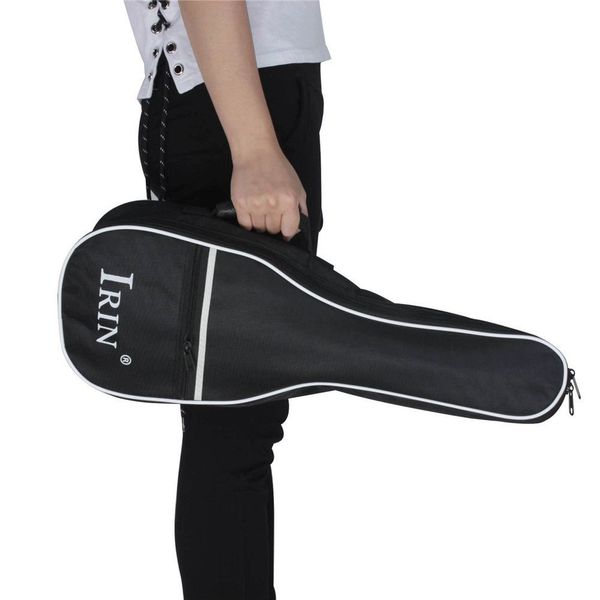 

abdb-irin 4 strings ukulele bag cotton cushioning ukulele backpack carrying case with front bag hawaii guitar backpack, Black;red