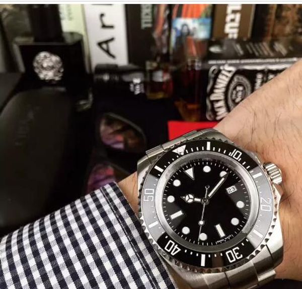 

luxury men's automatic watch ceramic bezel 44mm stanless steel sports 116662 men business mechanical sapphire wristwatch, Slivery;brown