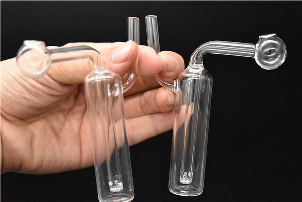 Mini Pocket Glass Oil Burner Bong ad acqua per piattaforme petrolifere dab Bong Ash Catcher Narghilè Pipa Fumo bruciatore a nafta Pipa ad acqua