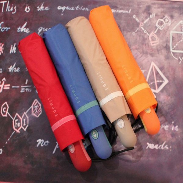 

fashion automatic women and men umbrella three folding kid umbrella men sun rain gear parasol