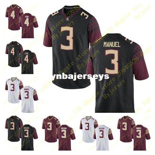 

mens ej manuel jesus wilson jersey dalvin cook da'vante phillips stitched black white florida state seminoles college football jerseys, Black;red